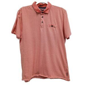 Ted Baker Mens Lental Trim Fit Polo Shirt Size 5 XL US Coral Contrast Collar